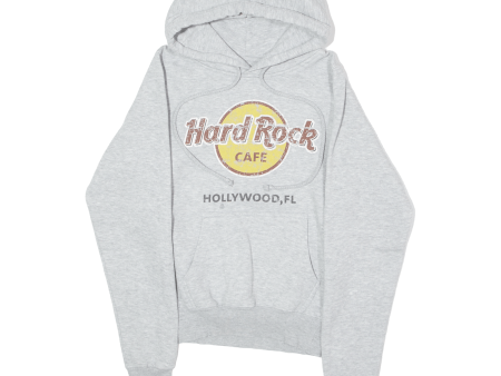 HARD ROCK CAFE Hollywood Florida Mens Grey Hoodie USA XS Sale