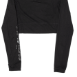 ADIDAS Cropped Womens T-Shirt Black Long Sleeve 1 4 Zip XS Online Hot Sale