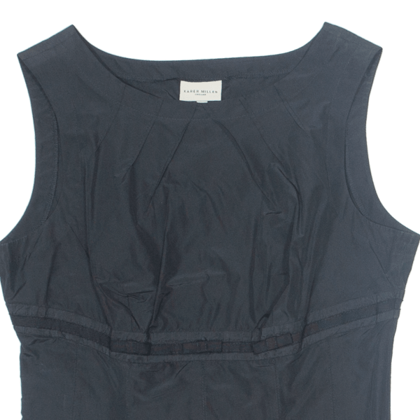 KAREN MILLEN Womens Vest Black Sleeveless UK 10 Cheap