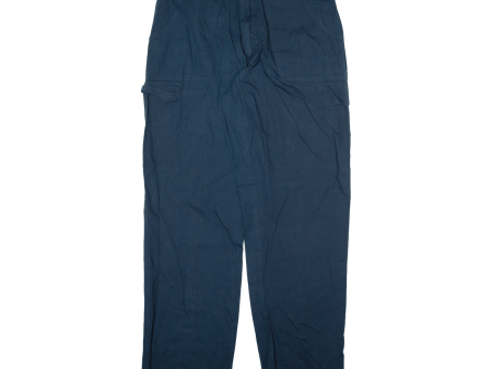 Cargo Mens Trousers Blue Regular Straight W34 L34 Online Hot Sale