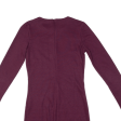 ZARA Womens Jumper Dress Maroon Long Sleeve Short S Online now