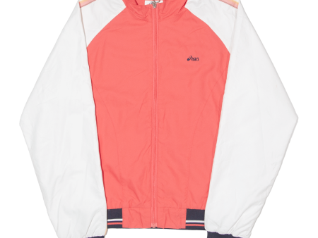 ASICS Womens Track Jacket Pink Colourblock L Sale