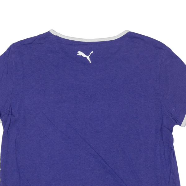 PUMA Crop Womens T-Shirt Purple M For Discount