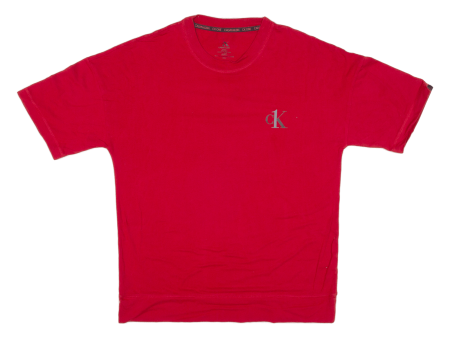 CALVIN KLEIN Mens T-Shirt Red S For Discount