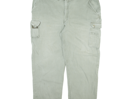 HUNTER Cargo Mens Trousers Grey Relaxed Tapered W42 L28 Sale