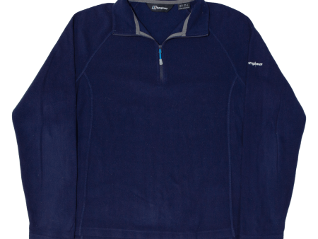 BERGHAUS Womens Fleece Blue 1 4 Zip UK 14 For Cheap