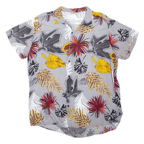 CAMP COSTA Mens Shirt Grey Crazy Pattern M Sale