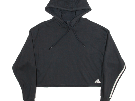 ADIDAS Cropped Womens Black Hoodie XS Sale