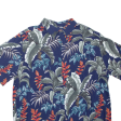 BATIK BAY Leafs Mens Hawaiian Shirt Blue Crazy Pattern XL Fashion