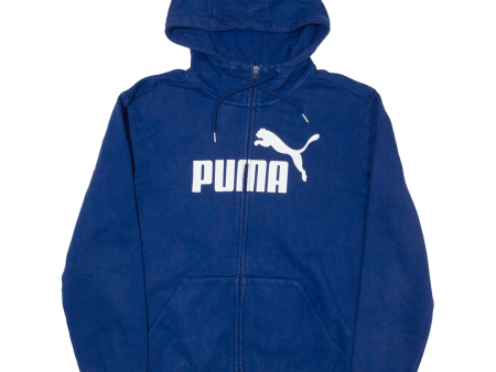 PUMA Mens Blue Hoodie Full Zip M Online Hot Sale