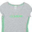 ADIDAS Womens T-Shirt Grey Crew Neck UK 14 For Sale