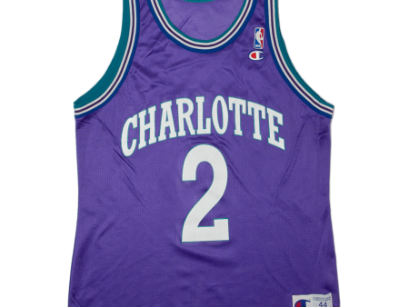 CHAMPION Charlotte Hornets 2 L. Johnson Womens Jersey Purple Sleeveless USA M For Cheap