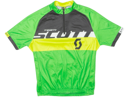 SCOTT Cycling Boys Jersey Green 1 4 Zip M Online Sale