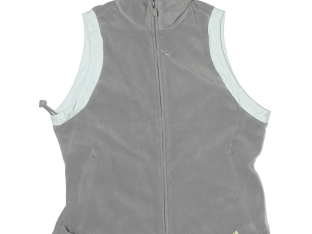 ADIDAS Womens Fleece Gilet Grey Colourblock UK 12 For Discount