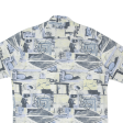 C%A Mens Shirt Blue Crazy Pattern L For Cheap