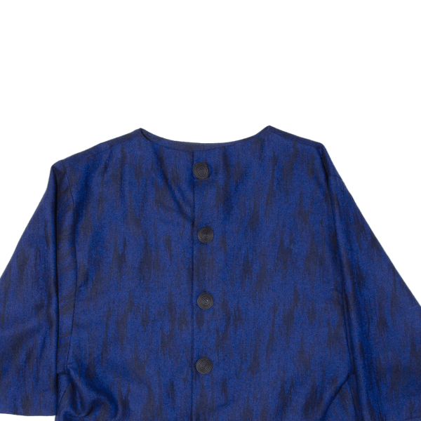 FIORELLA Jacket Style Womens Blouse Blue 3 4 Sleeve Wool M Supply