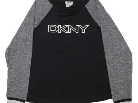 DKNY Mens Jumper Black Tight Knit L Discount