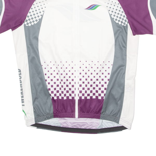 TWERENBOLD Full Zip Cycling Mens Jersey White High Neck XL Discount