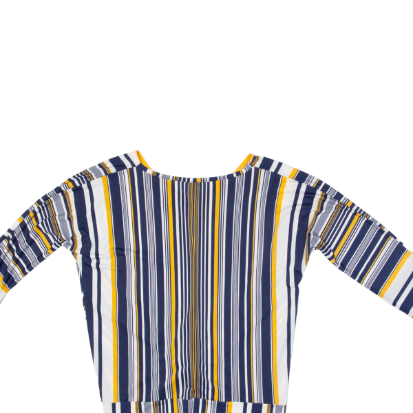 CARNABY Stretch Womens Printed Top Blue Long Sleeve Striped L on Sale