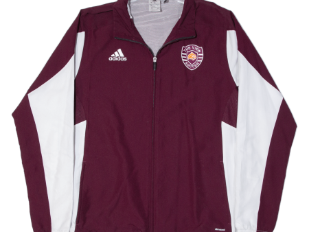 ADIDAS The View Soccer Mesh Lined Mens Track Jacket Maroon L Online Sale