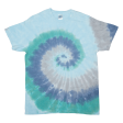 COLORTONE Mens Tie Dye T-Shirt Blue M Hot on Sale