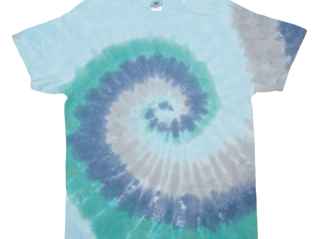 COLORTONE Mens Tie Dye T-Shirt Blue M Hot on Sale