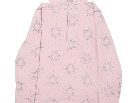 WOOLRICH 1 2 Zip Womens Fleece Jacket Pink Crazy Pattern S Online now