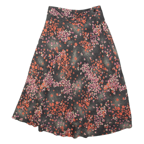 ACKERMANN Womens A-Line Skirt Black Midi 90s Floral M Online