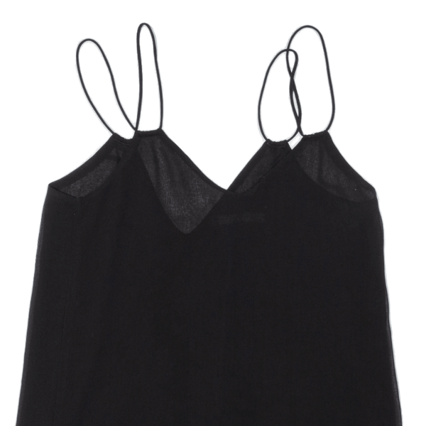 ZARA Womens Camisole Vest Black V-Neck Sleeveless XS Fashion