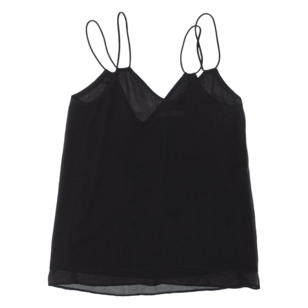 ZARA Womens Camisole Vest Black V-Neck Sleeveless XS Fashion