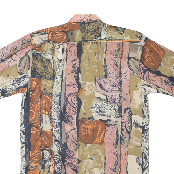 BREMO TEXTIL Mens Shirt Brown Crazy Pattern XL For Sale