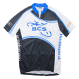 BCS Full Zip Cycling Shirt Mens Jersey Blue XL For Sale