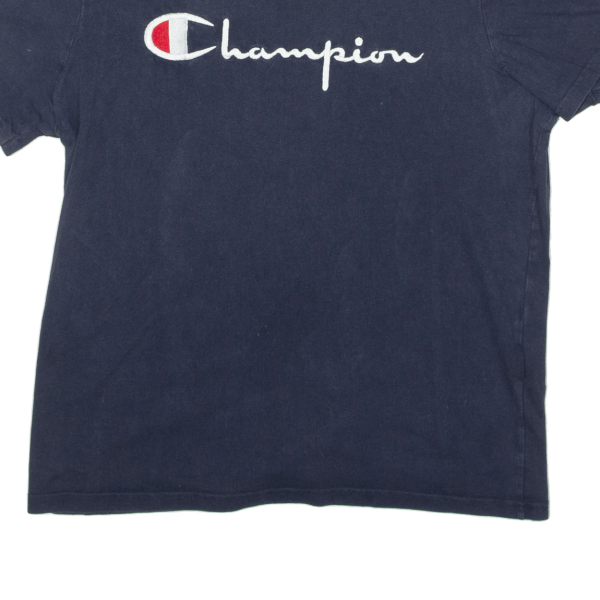 CHAMPION Mens T-Shirt Blue Crew Neck S For Cheap