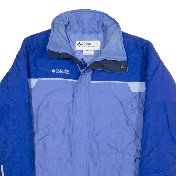 COLUMBIA Mens Shell Jacket Blue L Hot on Sale