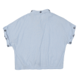 ZARA Womens Cropped Shirt Blue Collared M Discount