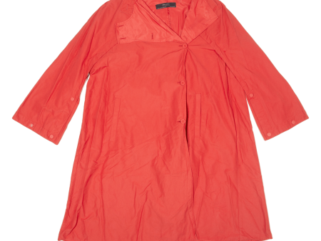 ZARA BASIC Womens Trench Coat Red XS Sale