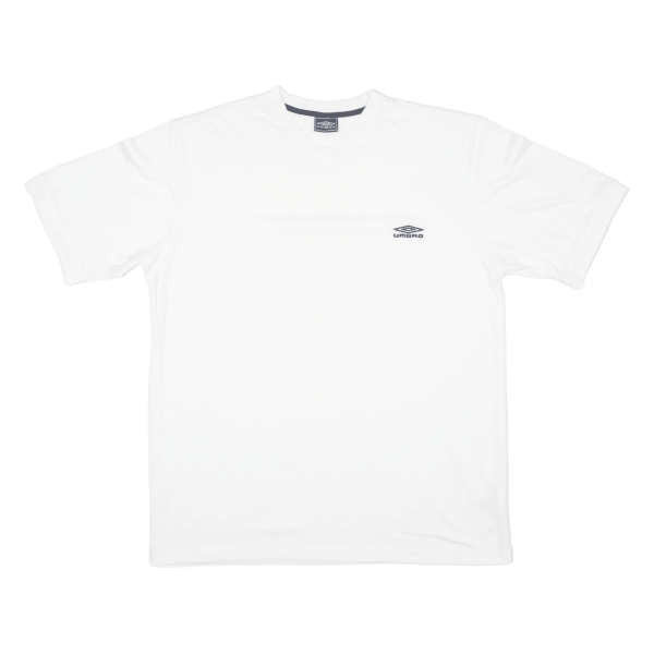 UMBRO Mens T-Shirt White V-Neck XL on Sale