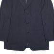 YVES SAINT LAURENT Mens Blazer Jacket Blue Wool Pinstripe L For Sale