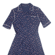 Boat Design Womens A-Line Dress Blue Short Sleeve Midi S Online Sale