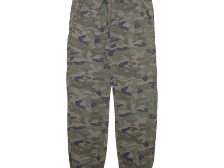 FIFTEEN Cargo Camo Jogger Style Girls Trousers Green Regular Tapered W26 L26 Supply