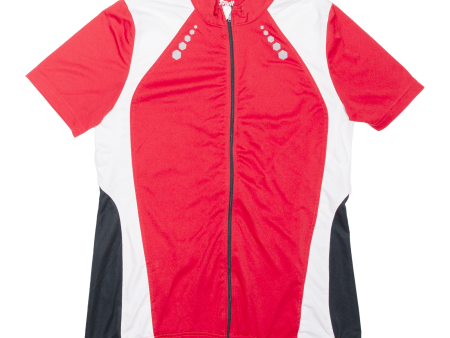 CRIVIT Full Zip Cycling Shirt Mens Jersey Red 1 4 Zip M Cheap