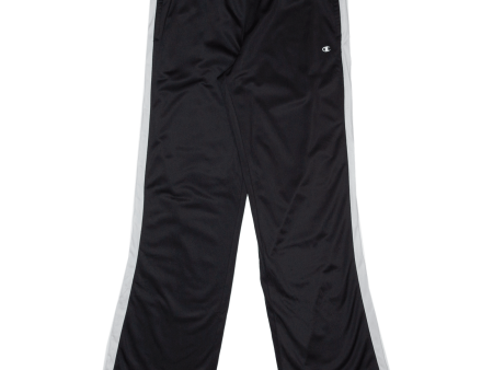 CHAMPION Womens Track Pants Black Straight L W34 L30 Cheap