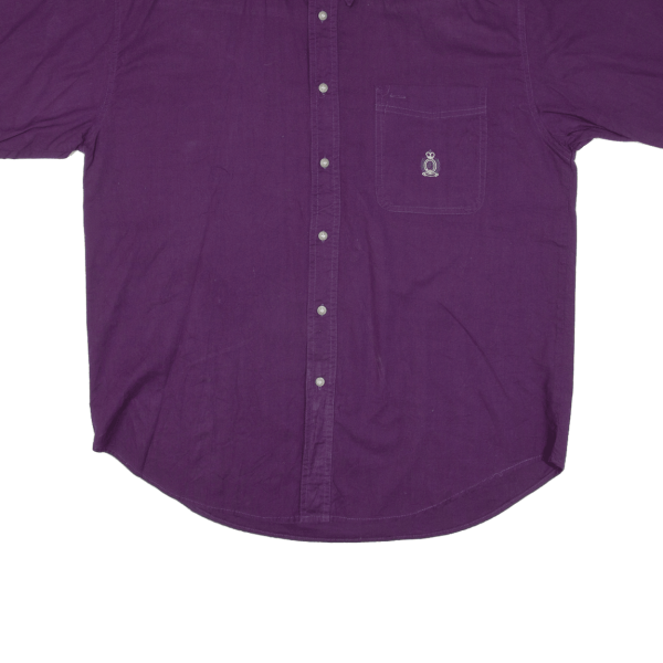 BUGLE BOY Mens Plain Shirt Purple XL Sale