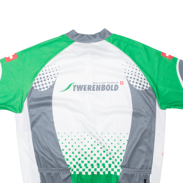 TWERNBOLD Full Zip Cycling Shirt Mens Jersey Green 2XL Online now