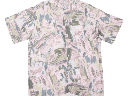 ALEXANDRE Mens Shirt Pink Viscose Crazy Pattern M Online Hot Sale