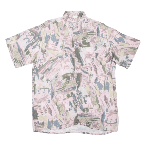 ALEXANDRE Mens Shirt Pink Viscose Crazy Pattern M Online Hot Sale