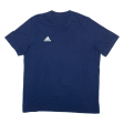 ADIDAS Mens T-Shirt Blue V-Neck L on Sale