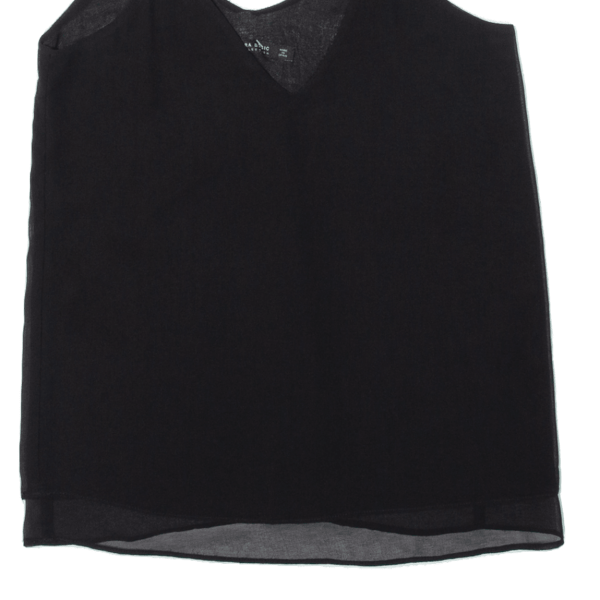 ZARA Womens Camisole Vest Black V-Neck Sleeveless XS Fashion