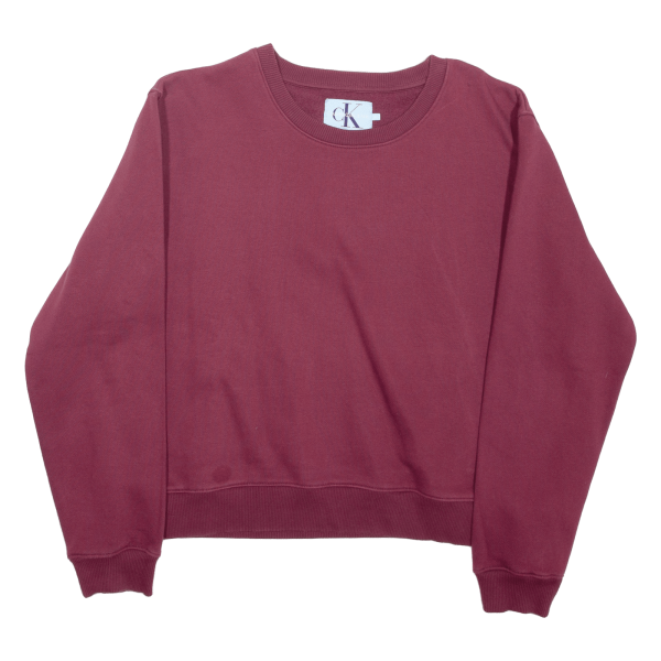 CALVIN KLEIN JEANS Womens Sweatshirt Maroon XL For Cheap