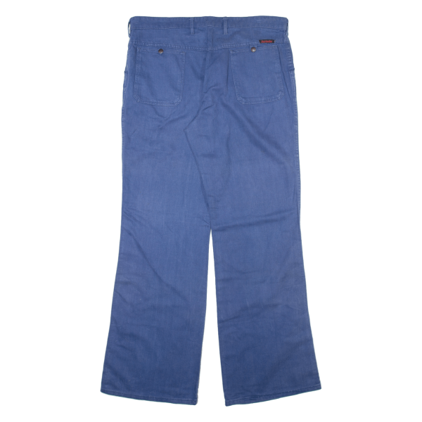 BARBADOS Mens Trousers Blue Regular Bootcut W34 L32 For Sale